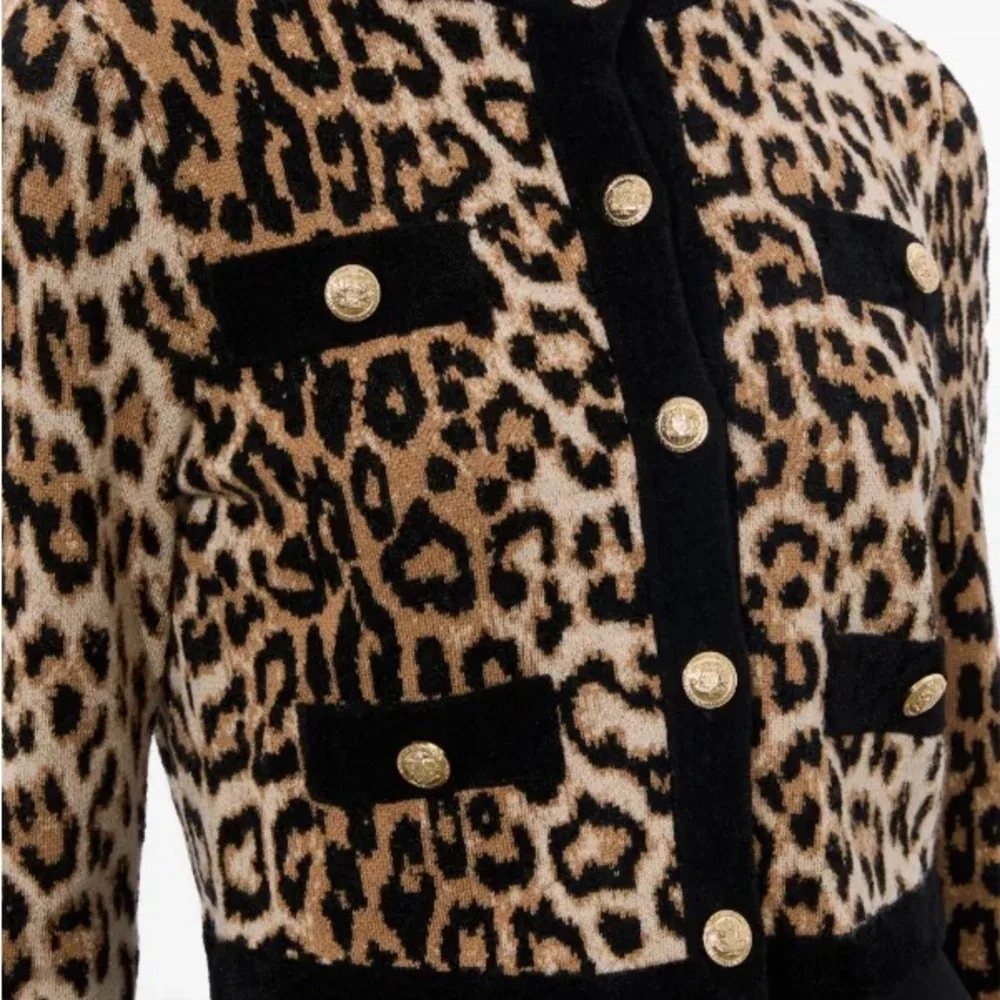 Alice Olivia Claira Leopard Print Cardigan 465 NEW Without tag - Picture 2 of 5